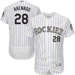 Nolan Arenado Colorado Rockies Majestic Home Flex Base Collection Player Jersey - White/Purple