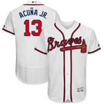 Ronald Acuña Jr. Atlanta Braves Majestic Home Collection Flex Base Player Jersey – White