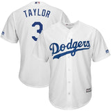 Chris Taylor Los Angeles Dodgers Majestic Cool Base Player Replica Jersey - White