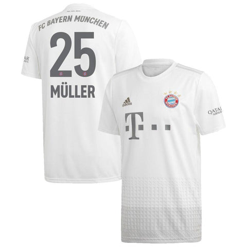 Thomas Müller Bayern Munich Away Soccer Jersey 2019-20 – White